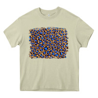 Mossy leopard with navy blue glitter Heavy Core Tee - Artiststas