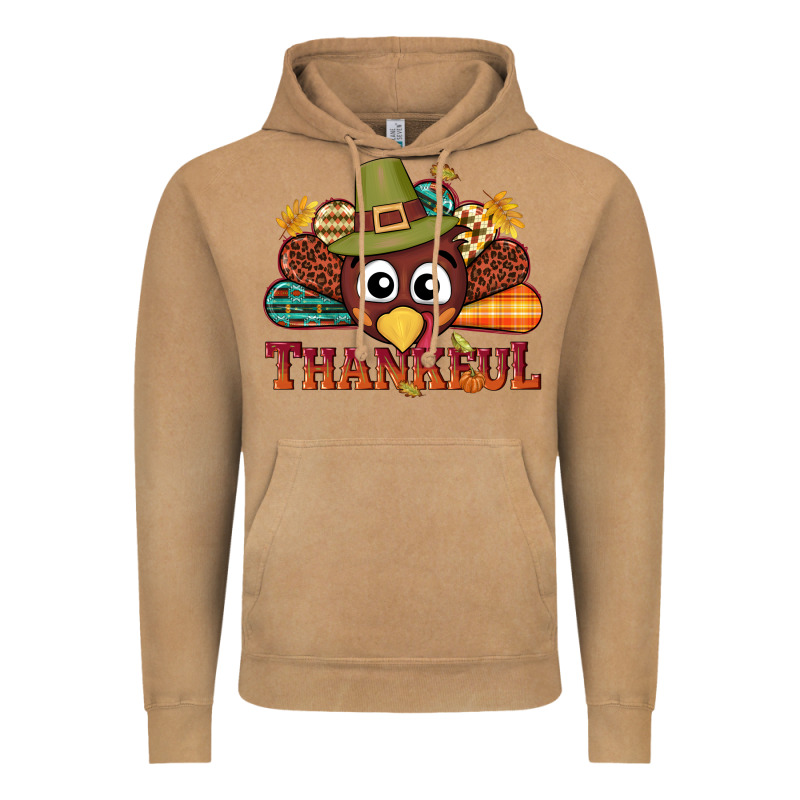 Western Thankful Thanksgiving Turkey Vintage Hoodie by NancyCooperArtShop | Teevron