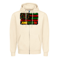 Sandshell juneteenth american flag Zipper Hoodie - CowGirlArtShop