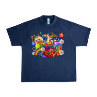 Navy LGBTQ+ Pride Coffee Cups Urban Heavy Tee - BundleAndBundleShop