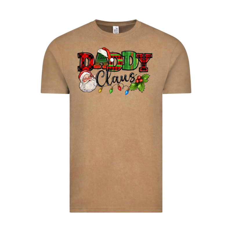 Daddy Claus Santa Christmas Lights And Holly Vintage Tee by NancyCooperArtShop | Teevron