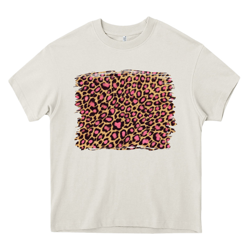 Leopard With Pink Glitter Heavy Core Tee by Artiststas | Teevron