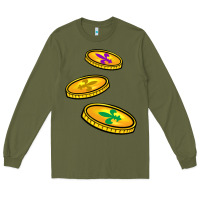 Army Green louisiana coins Long Sleeve Tee - BarkalooDesign