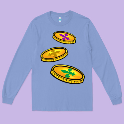 Louisiana Coins Long Sleeve Tee Designed By Barkaloodesign
