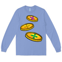 Colony Blue louisiana coins Long Sleeve Tee - BarkalooDesign