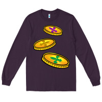 Plum louisiana coins Long Sleeve Tee - BarkalooDesign