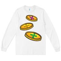 White louisiana coins Long Sleeve Tee - BarkalooDesign
