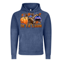 Vintage Denim tis the season football Vintage Hoodie - NancyCooperArtShop
