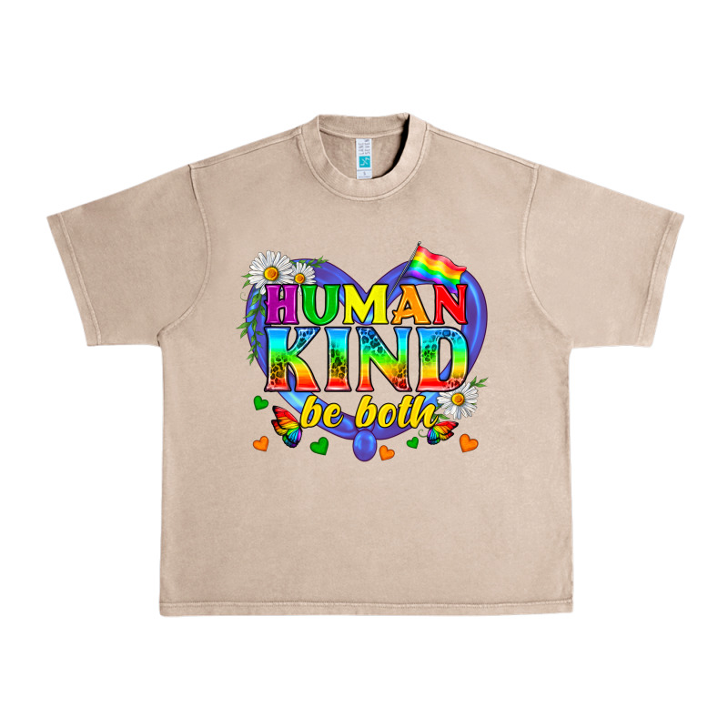 Lgbtq Pride Human Kind Be Both Urban Heavy Tee by BundleAndBundleShop | Teevron
