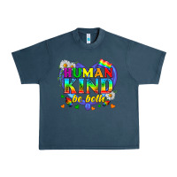 Midnight Navy LGBTQ Pride Human Kind Be Both Urban Heavy Tee - BundleAndBundleShop
