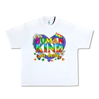White LGBTQ Pride Human Kind Be Both Urban Heavy Tee - BundleAndBundleShop