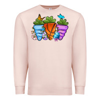 Pale Pink Basketball Easter sports carrots Premium Sweatshirt - OliviaCreatesArt