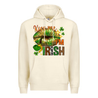 Sandshell St. Patrick's Kiss me I'm Irish with lip Premium Hoodie - HowdyJamesFarm