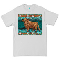 Dove Grey turquoises gemstones cowhide highland cow Premium Tee - BarkalooDesign