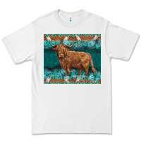 White turquoises gemstones cowhide highland cow Premium Tee - BarkalooDesign