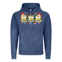 Vintage Denim christmas school bus Vintage Hoodie - MaliasSmallBusiness