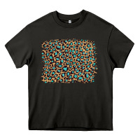 Asphalt leopard with turquoise glitter Heavy Core Tee - Artiststas