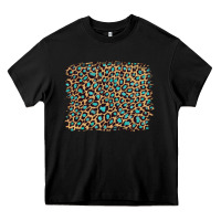 Black leopard with turquoise glitter Heavy Core Tee - Artiststas