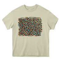 Mossy leopard with turquoise glitter Heavy Core Tee - Artiststas