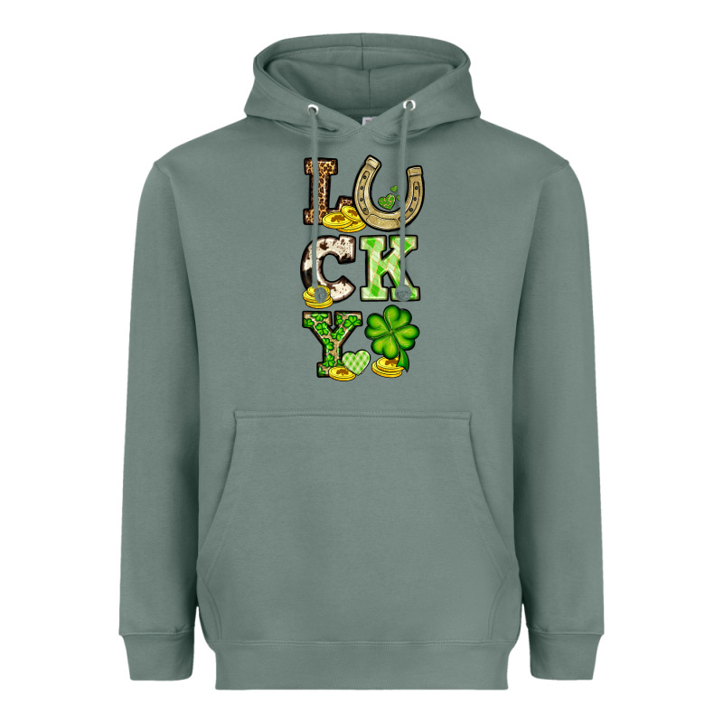 St. Patrick's Western Lucky Heavyweight Hoodie by OliviaCreatesArt | Teevron