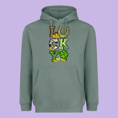 St. Patrick's Western Lucky Heavyweight Hoodie Designed By Oliviacreatesart