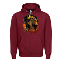 Burgundy juneteenth freedom 1865 Zipper Hoodie - CowGirlArtShop
