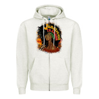 Oatmeal Heather juneteenth freedom 1865 Zipper Hoodie - CowGirlArtShop