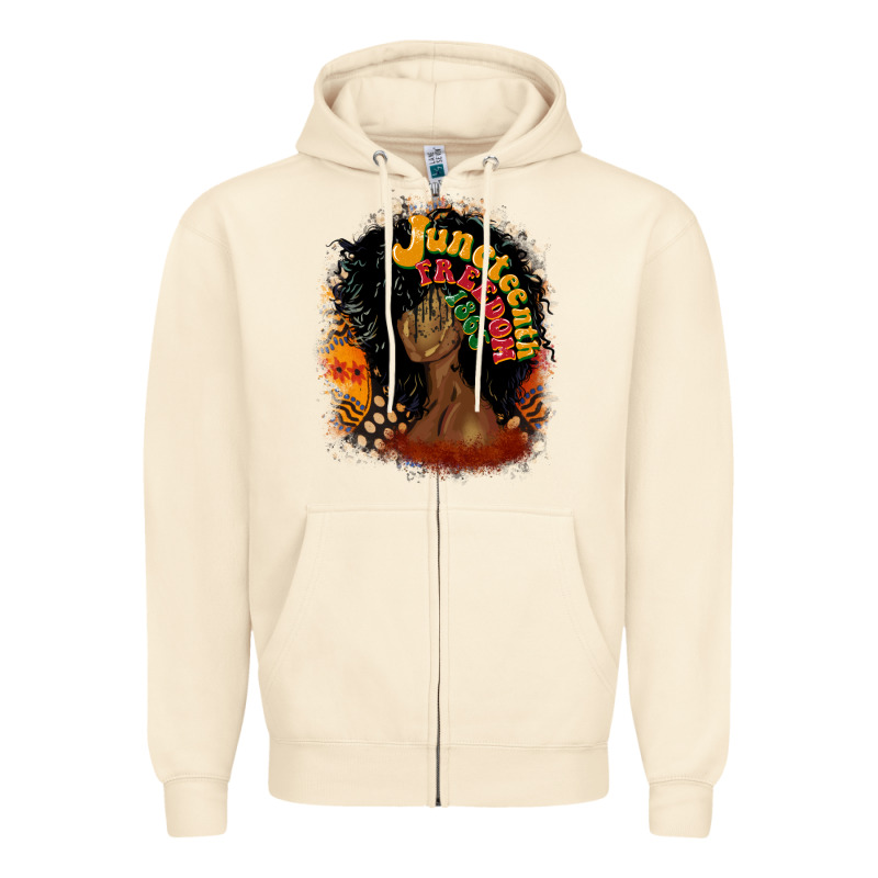 Juneteenth Freedom 1865 Zipper Hoodie by CowGirlArtShop | Teevron