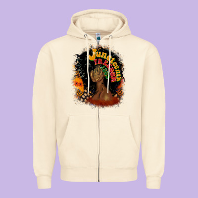 Juneteenth Freedom 1865 Zipper Hoodie Designed By Cowgirlartshop