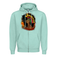 Seafoam juneteenth freedom 1865 Zipper Hoodie - CowGirlArtShop