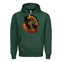 Sports Green juneteenth freedom 1865 Zipper Hoodie - CowGirlArtShop