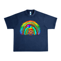 Navy LGBTQ Pride Gnome Rainbow Urban Heavy Tee - BundleAndBundleShop