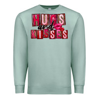 Seafoam Hugs and kisses Valentine's Day Premium Sweatshirt - FaDigitalArtStudio