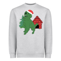 Heather Grey Christmas Dog Heavyweight Sweatshirt - Bettercallsaul