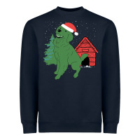 Navy Christmas Dog Heavyweight Sweatshirt - Bettercallsaul