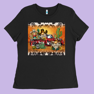Western Gnome Truck Ladies Tee Designed By Barkaloodesign
