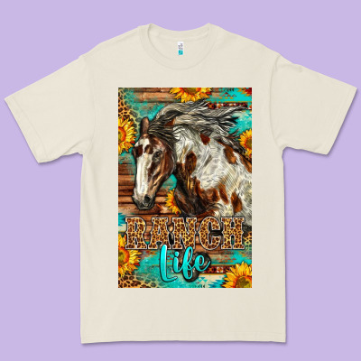 Western Ranch Life Mustang Horse Premium Tee Designed By Lillyallendesigns