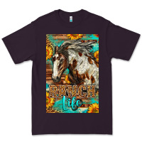 Plum Western Ranch Life Mustang Horse Premium Tee - LillyAllenDesigns