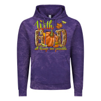 Cloud Purple with god all things are possible Vintage Hoodie - NancyCooperArtShop