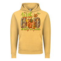 Vintage Mustard with god all things are possible Vintage Hoodie - NancyCooperArtShop