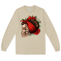 Mushroom bandana and roses skull Long Sleeve Tee - Jasminsmagicworld
