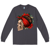 Smoke bandana and roses skull Long Sleeve Tee - Jasminsmagicworld