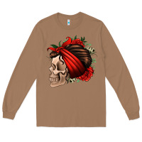 Toasted Coconut bandana and roses skull Long Sleeve Tee - Jasminsmagicworld
