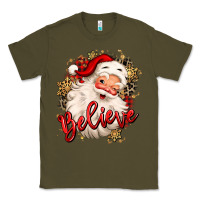 Army Green believe christmas santa claus Classic Tee - MaliasSmallBusiness