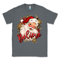 Charcoal Heather believe christmas santa claus Classic Tee - MaliasSmallBusiness