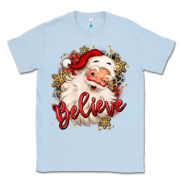 Dusty Blue believe christmas santa claus Classic Tee - MaliasSmallBusiness