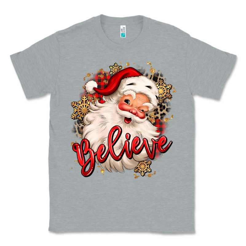 Believe Christmas Santa Claus Classic Tee by MaliasSmallBusiness | Teevron
