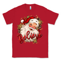 Red believe christmas santa claus Classic Tee - MaliasSmallBusiness