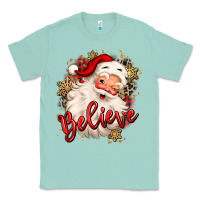 Seafoam believe christmas santa claus Classic Tee - MaliasSmallBusiness
