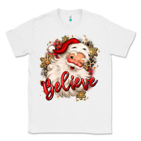 White believe christmas santa claus Classic Tee - MaliasSmallBusiness